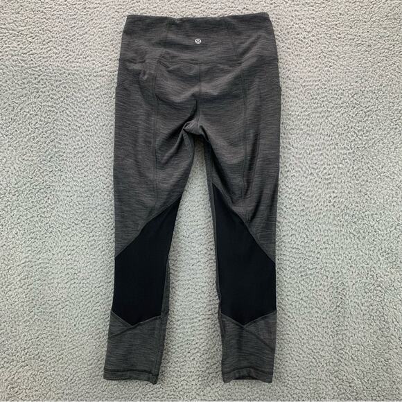 Lululemon Women's Pace Rival Crop Leggings LW6BEIS Heather Gray  -  Size: 4 - Picture 3 of 16